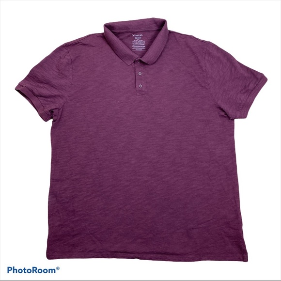 Vince Burgundy Polo Shirt  Men's XL  [218] - Picture 1 of 4